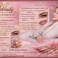 V Hair Salon & Permanent MakeUp Microblading Eyebrows Chamblee Atlanta GA — permanent makeup work