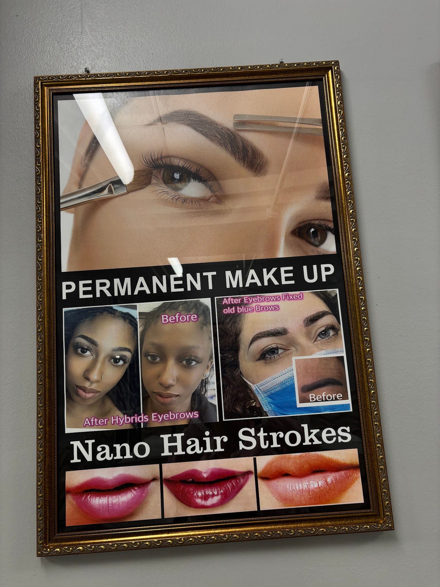 Eyebrow Tattoo result by V Hair Salon & Permanent MakeUp Microblading Eyebrows Chamblee Atlanta GA in Atlanta, GA