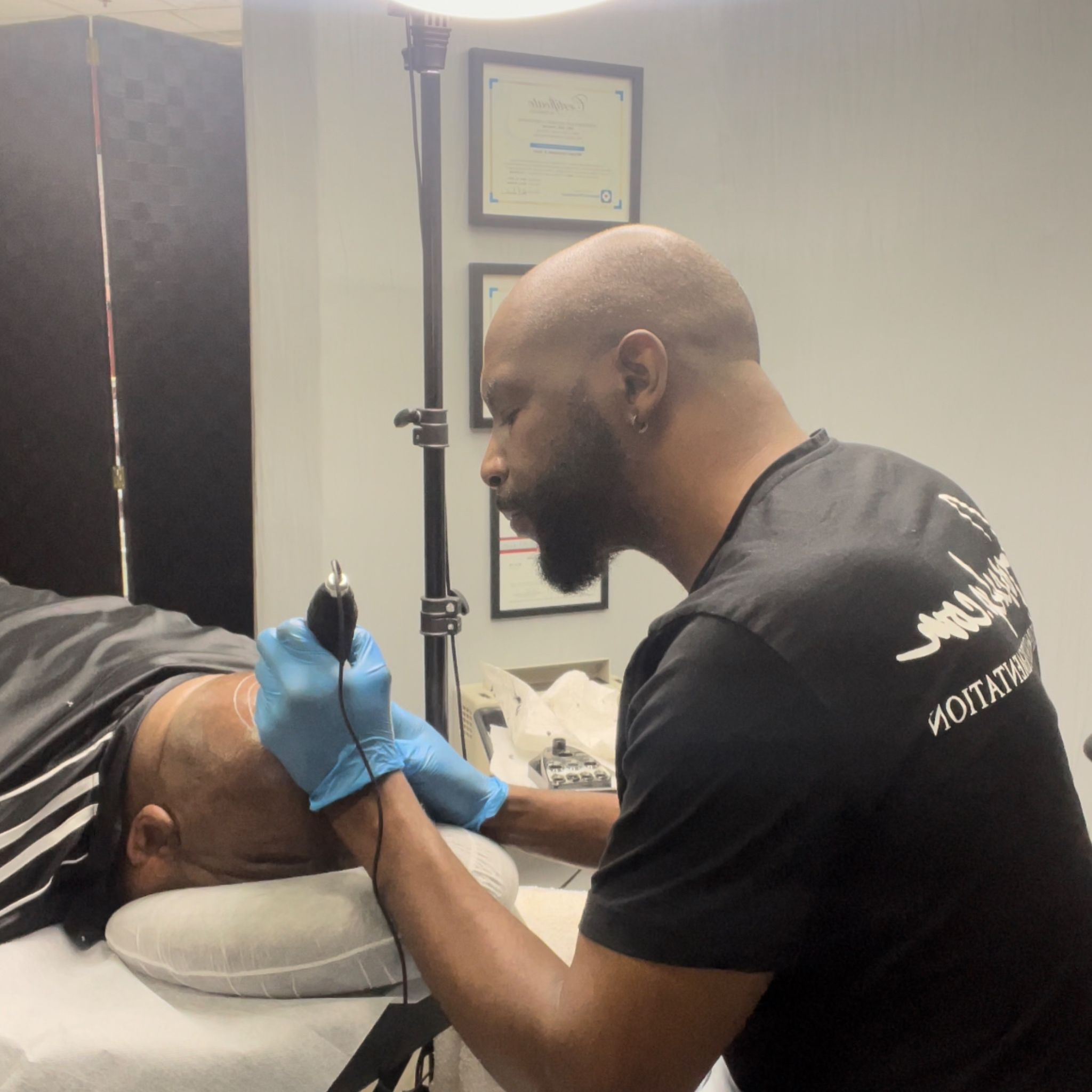 Permanent makeup work by Goscalp Scalp Micropigmentation Hair Loss Center in Stonecrest, GA