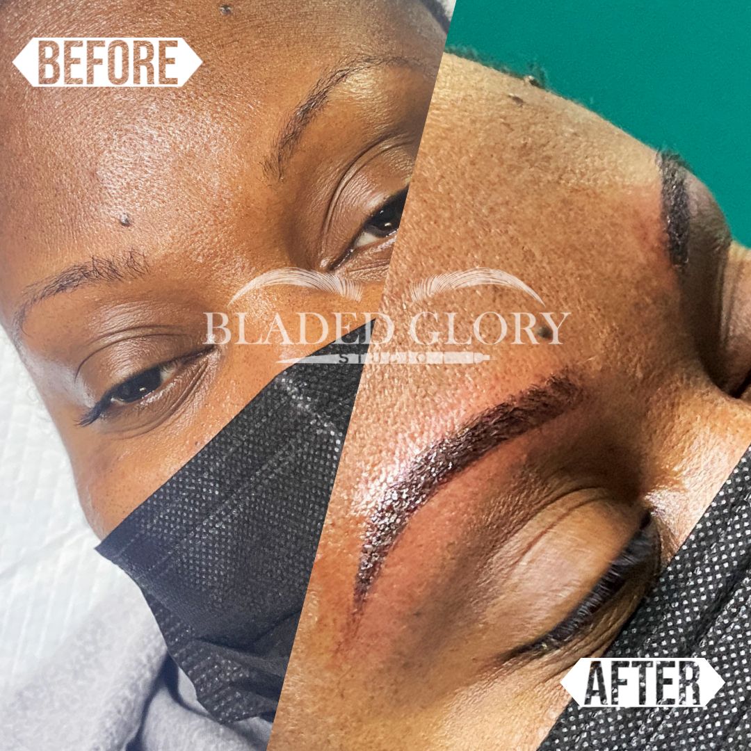 Eyebrow Tattoo result by Bladed Glory Studio in Sandy Springs, GA