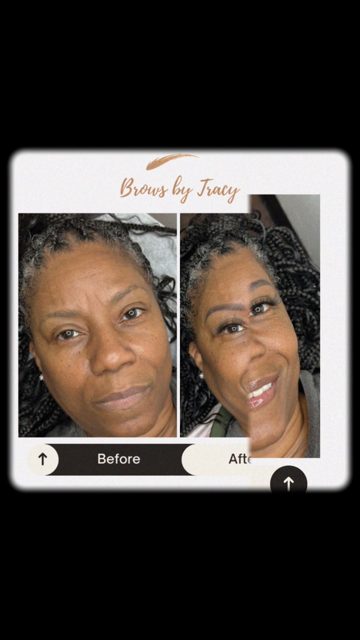 Eyebrow Tattoo result by Brows by Tracy Atlanta || Microblading & PMU Permanent Makeup Eyebrows in Snellville, GA
