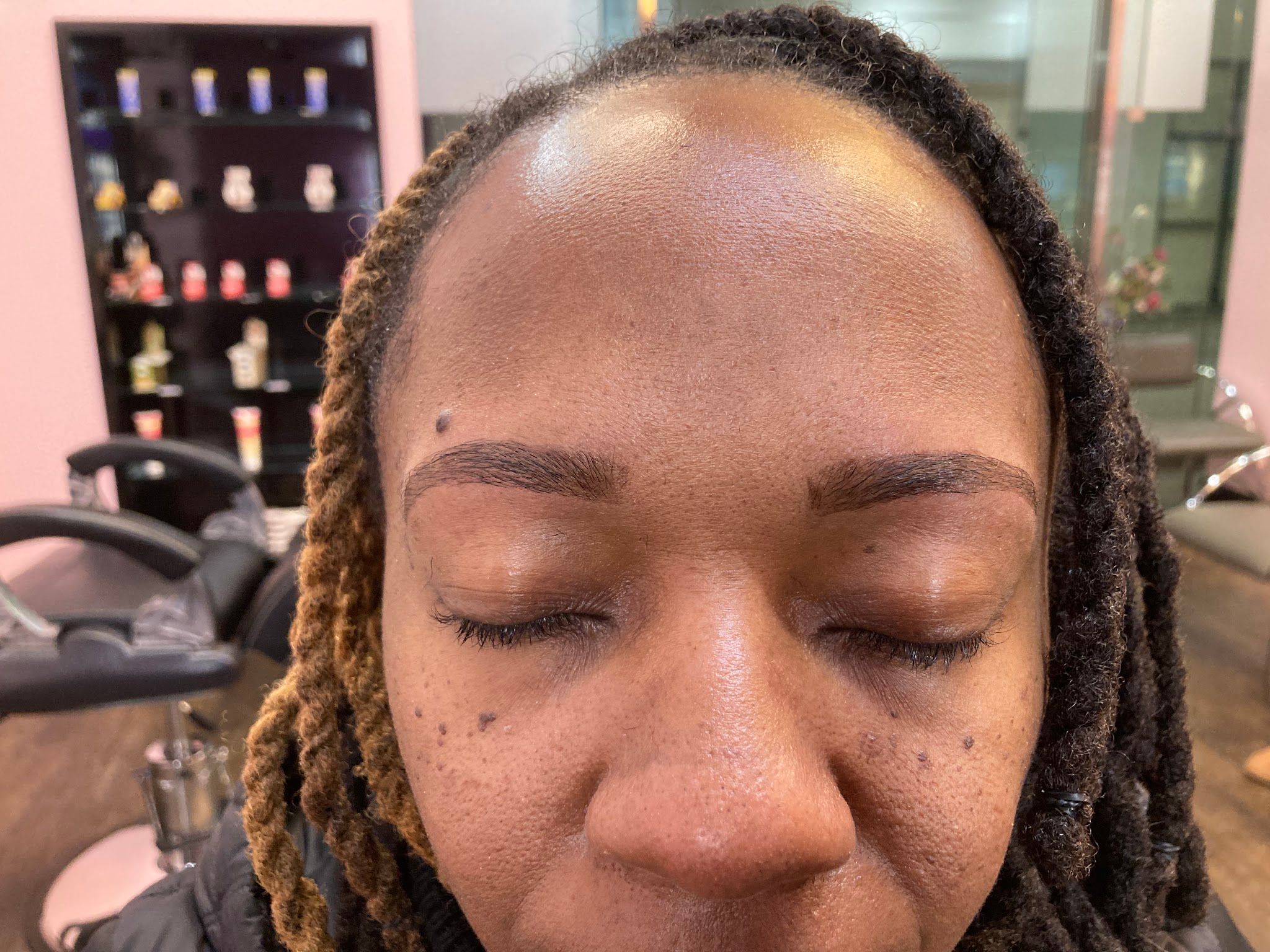 Eyebrow Tattoo result by The Arches Threading and Waxing @ Arbor Place Mall in Douglasville, GA