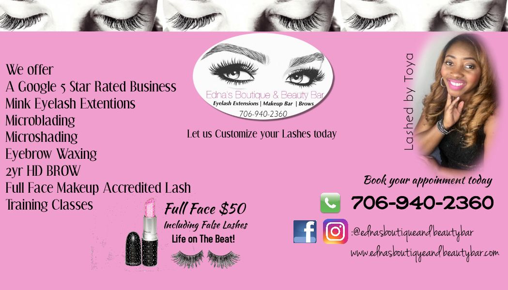 Edna's Boutique and Beauty Bar LLC & Eyelash Extensions — permanent makeup work