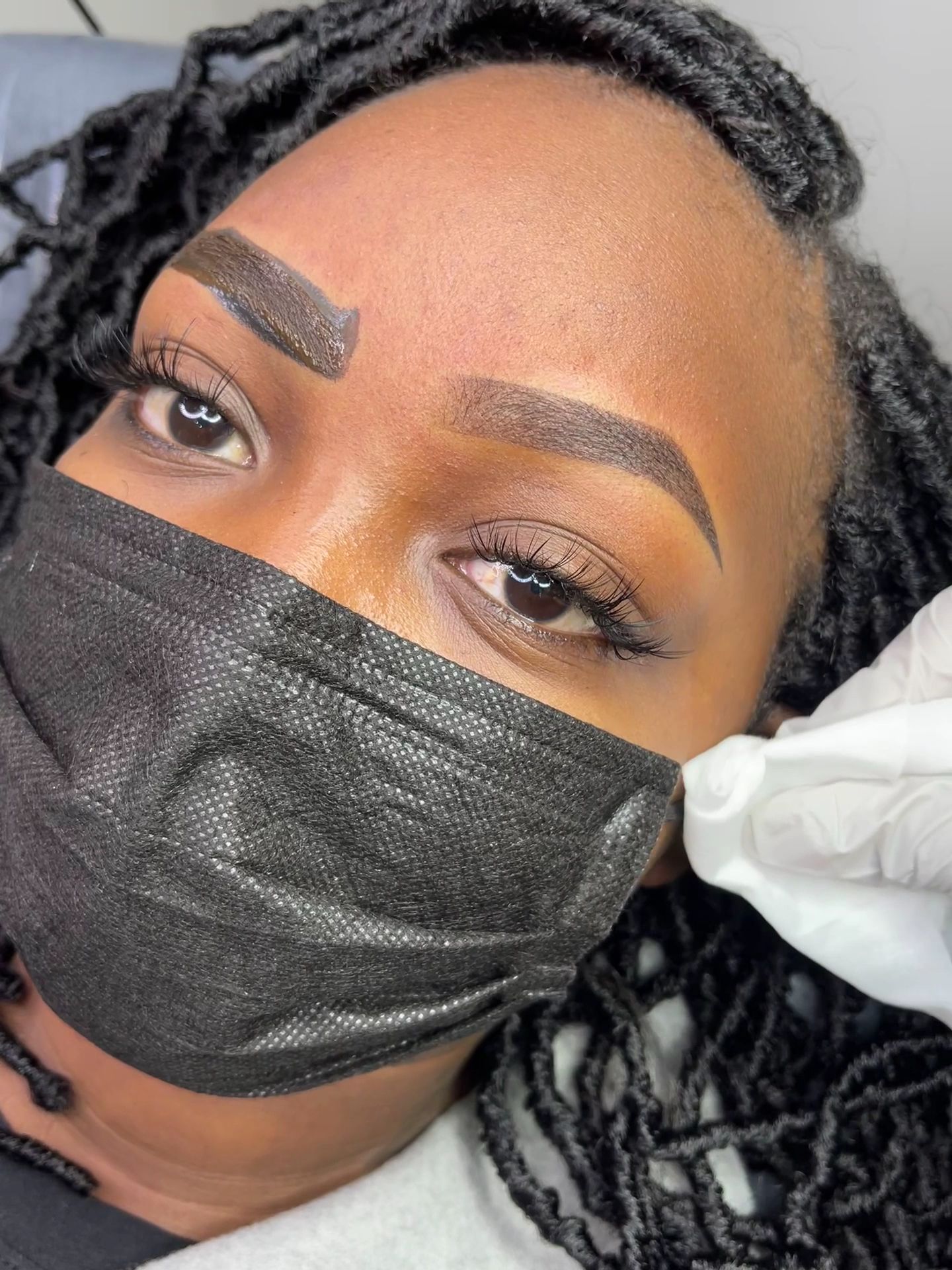 Eyebrow Tattoo result by Eboni Renee Artistry in Atlanta, GA