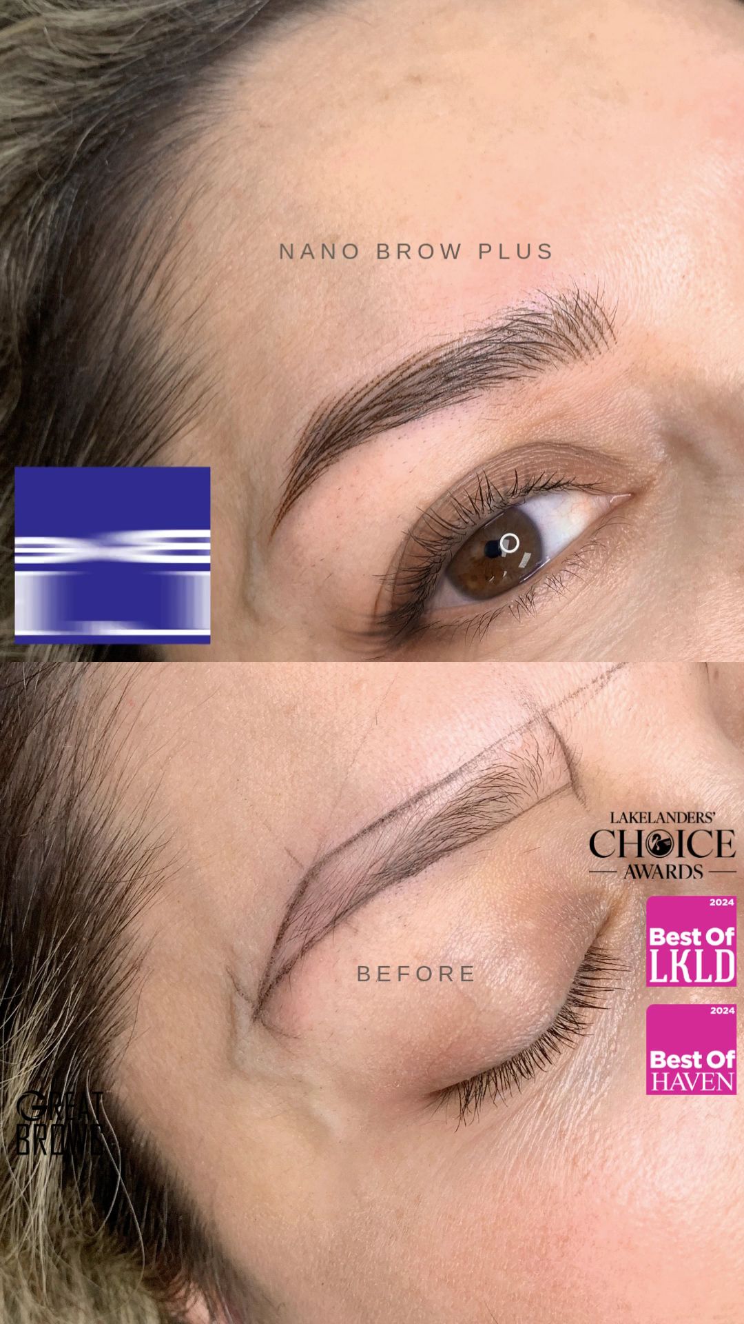 Permanent makeup work by GREAT BROWS in Lakeland, FL