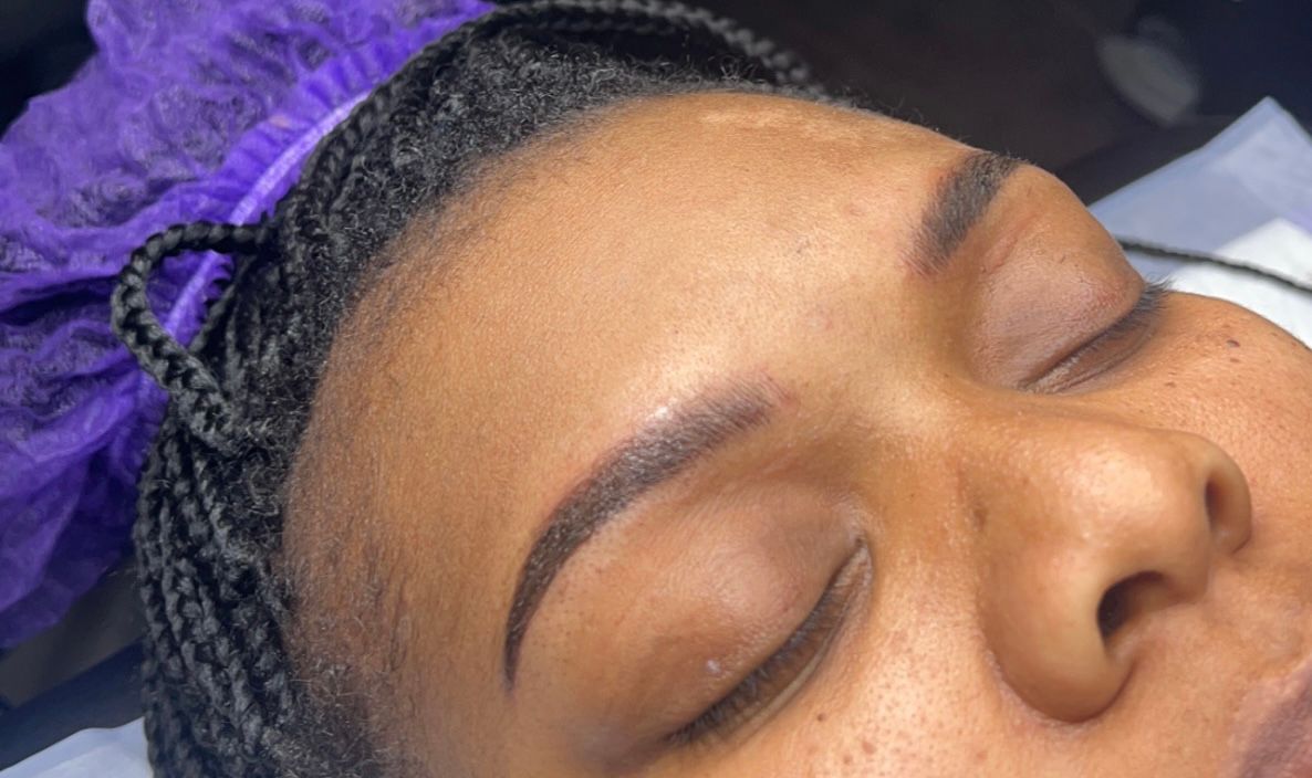 Eyebrow Tattoo result by P-Zazz Beauty Bar & Suites/Browz and Lipz Beauty Spa and More in Tennille, GA