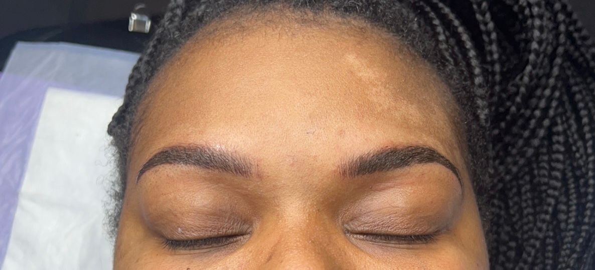 Eyebrow Tattoo result by P-Zazz Beauty Bar & Suites/Browz and Lipz Beauty Spa and More in Tennille, GA