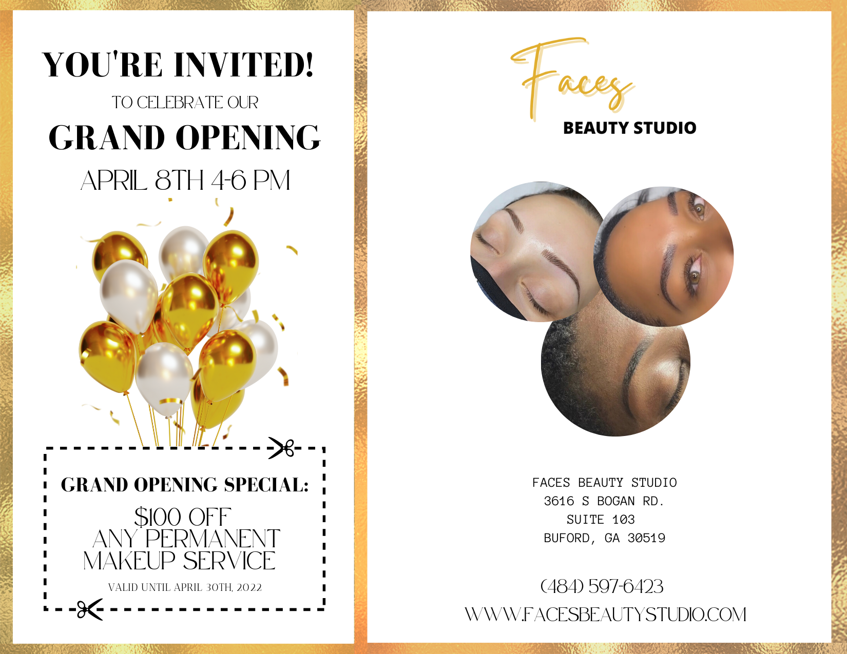 Permanent makeup work by Faces Beauty Studio in Buford, GA