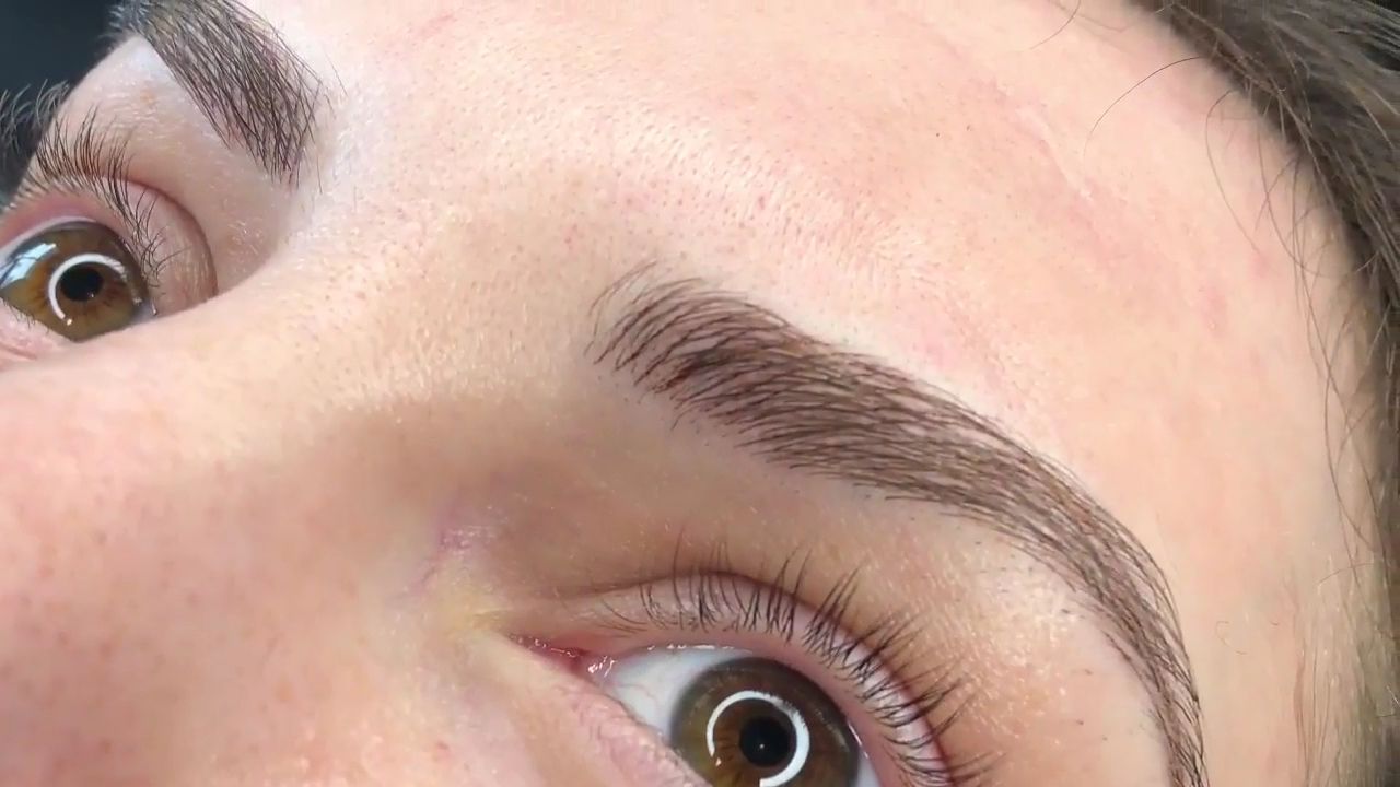 Eyebrow Tattoo result by The Refinery Lab Microblading Ombre Training Miami in Miami, FL