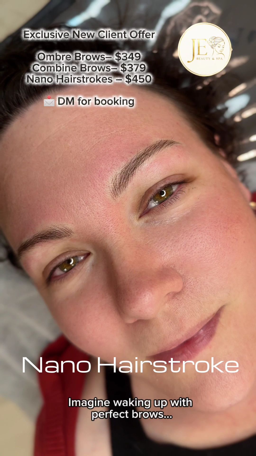 Eyebrow Tattoo result by JE Beauty Spa - Brows, Lashes, Skincare & Waxing | Duluth, GA in Duluth, GA