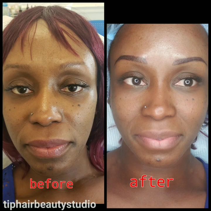 Eyebrow Tattoo result by TIP HAIR & BEAUTY STUDIO in Marietta, GA
