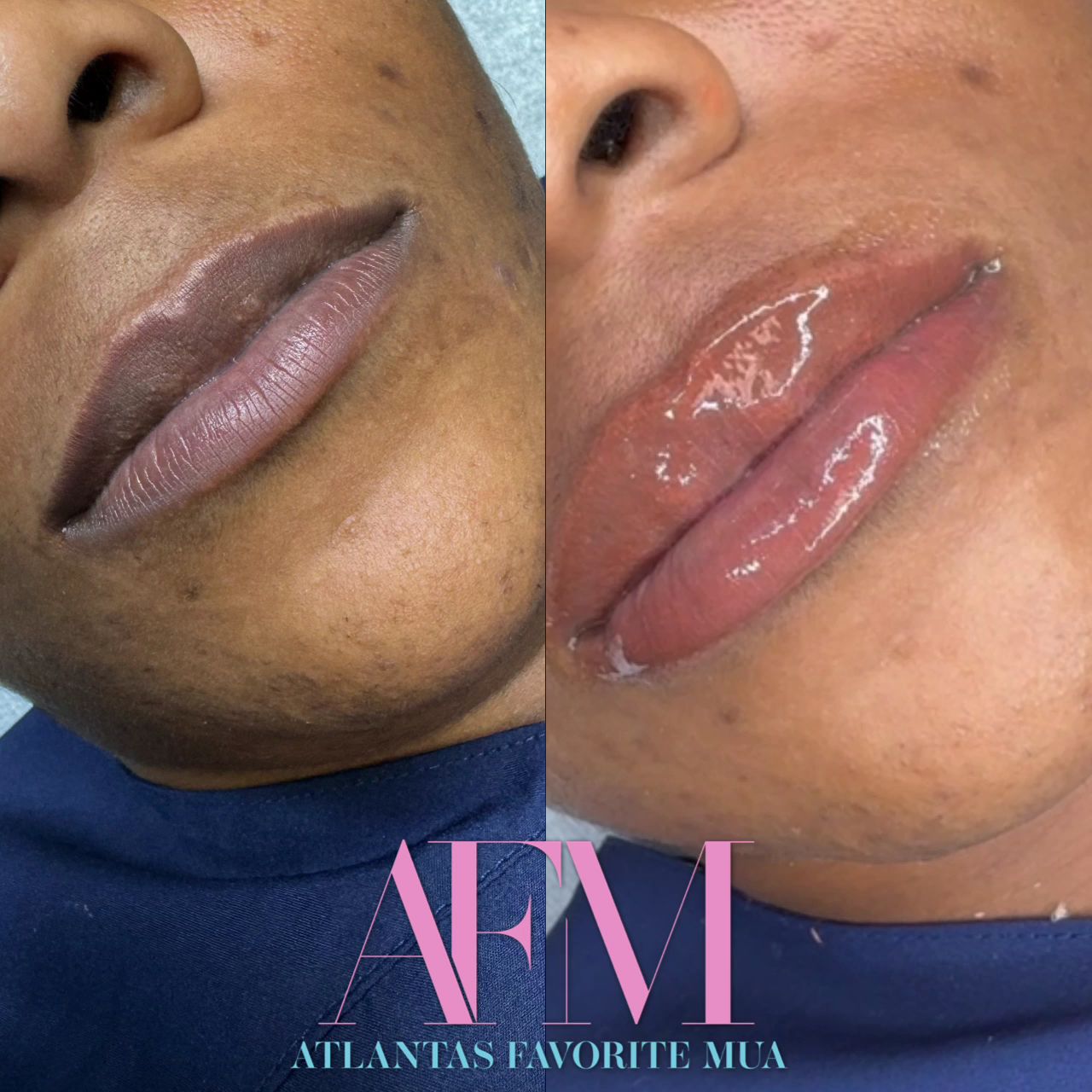 Permanent makeup work by Ombre Beauty Co - Atlanta Melanin Permanent Makeup Specialist - Mardasha in Marietta, GA