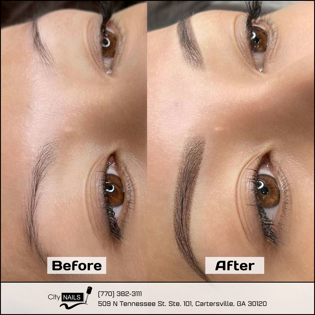 Eyebrow Tattoo result by City NAILS in Cartersville, GA