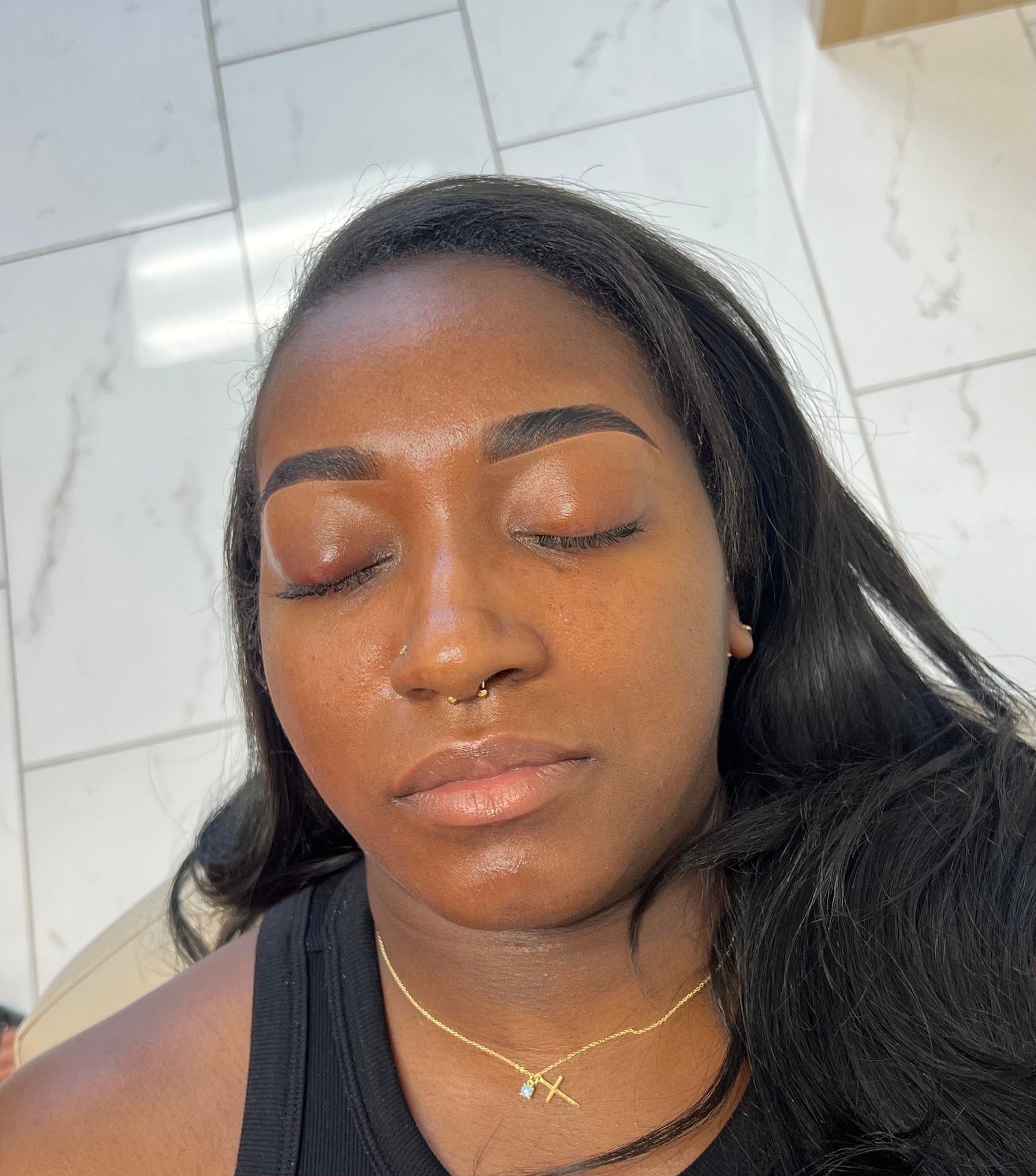 Eyebrow Tattoo result by Nya Amani Aesthetics, LLC in Smyrna, GA