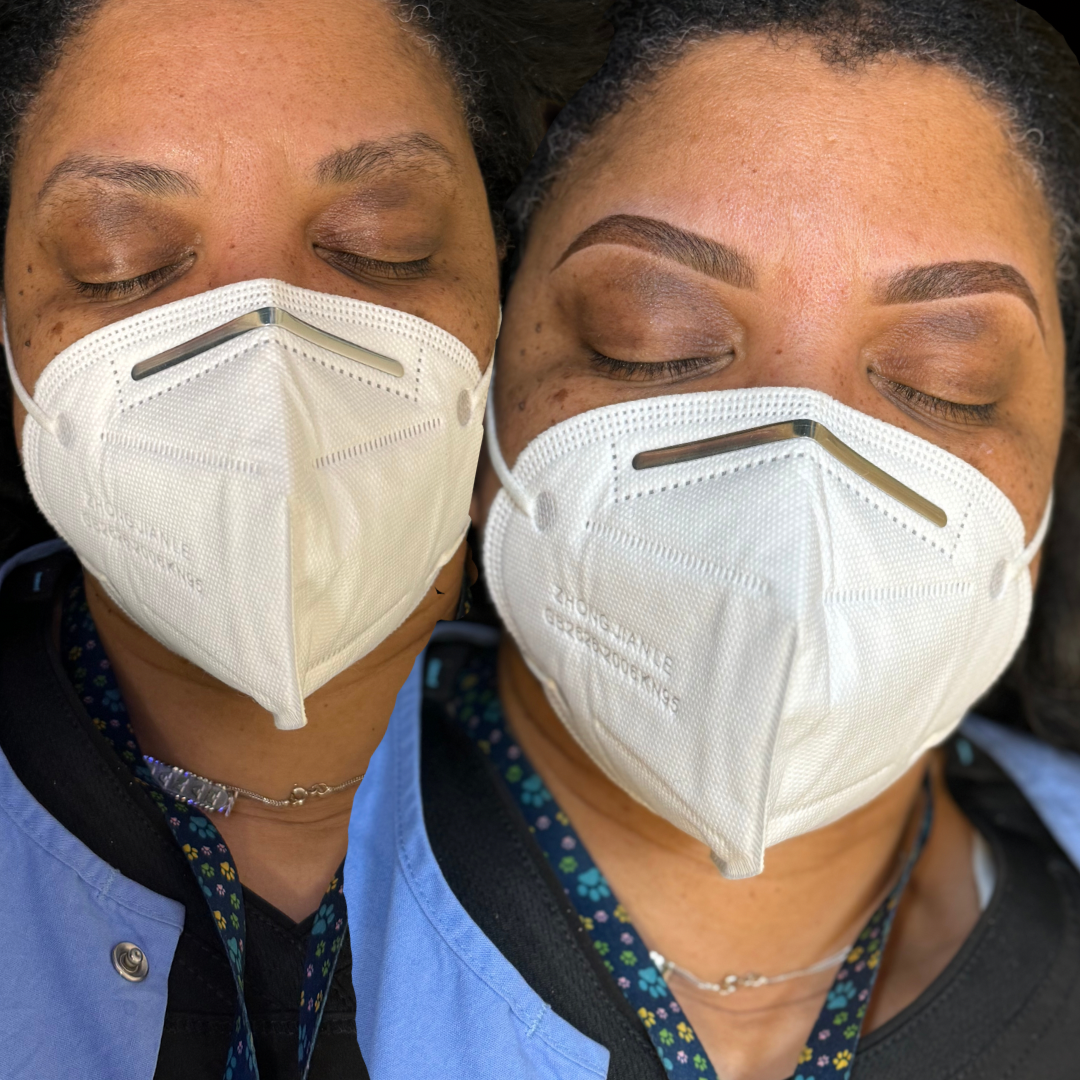 Eyebrow Tattoo result by Crown'DLooks Esthetics in Lawrenceville, GA