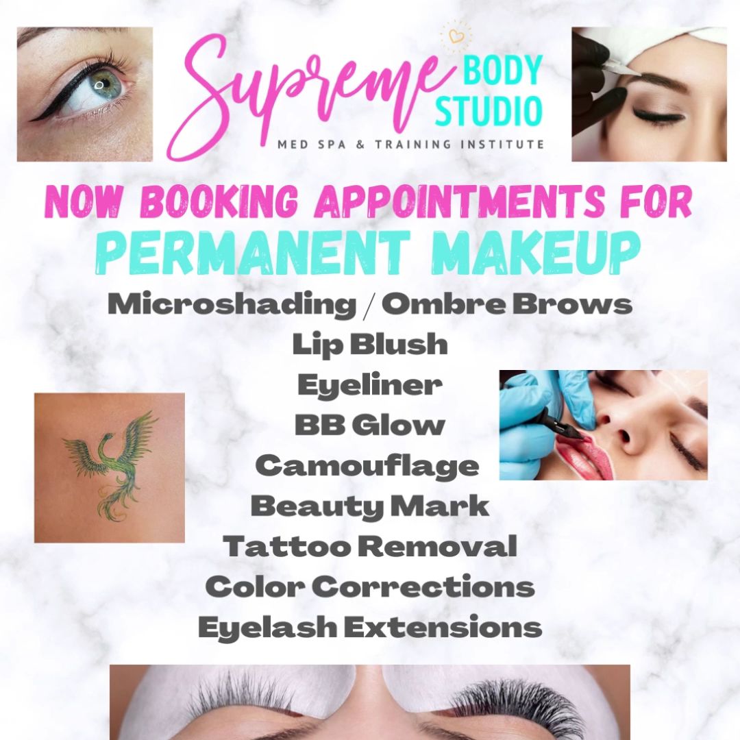 Permanent makeup work by Supreme Body Studio in Marietta, GA