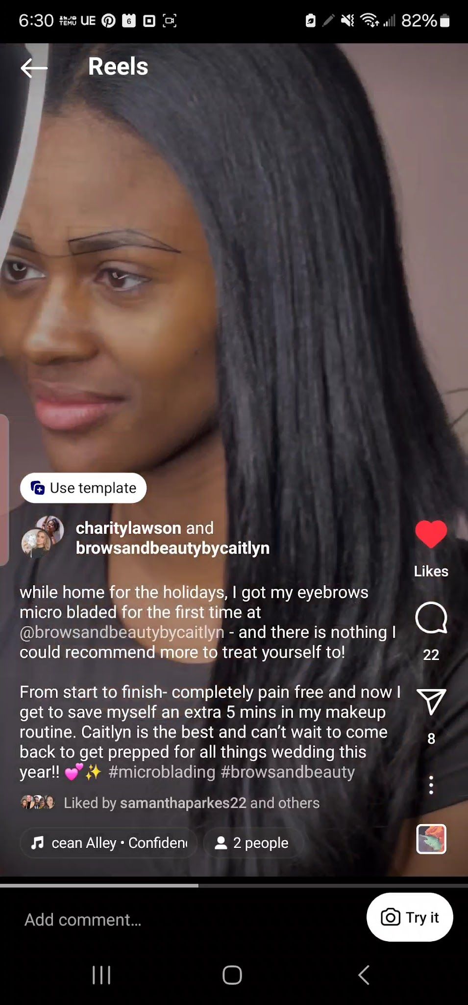 Eyebrow Tattoo result by Brows & Beauty in Columbus, GA