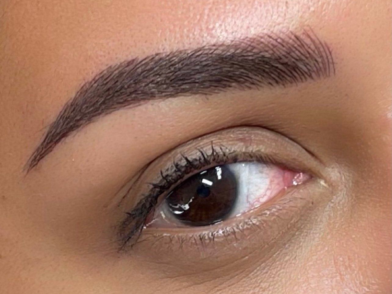 Eyebrow Tattoo result by Francis Med Spa & PMU Academy by Queen of Microblading in Roswell, GA